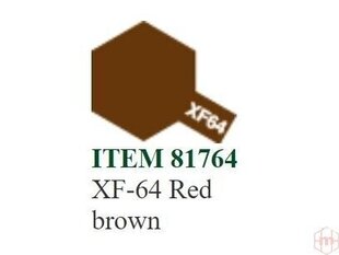 Tamiya - XF-64 Red brown, 10ml hind ja info | Kunstitarbed, voolimise tarvikud | kaup24.ee