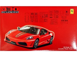 Пластиковая сборная модель Fujimi - Ferrari F430 Scuderia, 1/24, 12336 цена и информация | Конструкторы и кубики | kaup24.ee