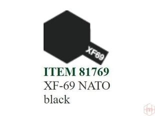 Tamiya - XF-69 NATO black, 10ml hind ja info | Kunstitarbed, voolimise tarvikud | kaup24.ee