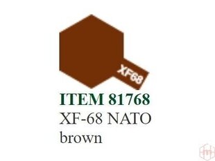 Tamiya - XF-68 NATO brown, 10ml hind ja info | Kunstitarbed, voolimise tarvikud | kaup24.ee