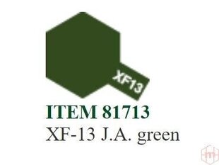 Tamiya - XF-13 J.A. green, 10ml hind ja info | Kunstitarbed, voolimise tarvikud | kaup24.ee