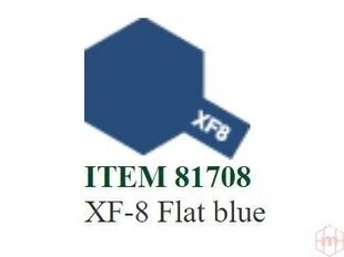 Tamiya - XF-8 Flat blue, 10ml hind ja info | Kunstitarbed, voolimise tarvikud | kaup24.ee