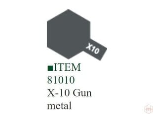 Tamiya - X-10 Gun metal, 10ml hind ja info | Kunstitarbed, voolimise tarvikud | kaup24.ee