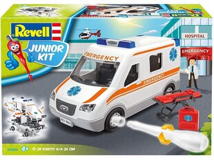 Сборнaя модель для склеивания Revell - JUNIOR KIT Ambulance Car, 1/20, 00806 цена и информация | Конструкторы и кубики | kaup24.ee