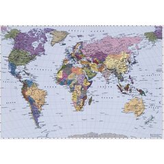 Фотообои Komar 270x188см 4-050 World Map цена и информация | Фотообои | kaup24.ee