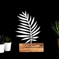 Dekoratiivne kuju Palm Leaf White цена и информация | Детали интерьера | kaup24.ee