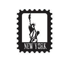 Metallist seinadekoratsioon New York Stamp, 30x37 cm hind ja info | Sisustuselemendid | kaup24.ee