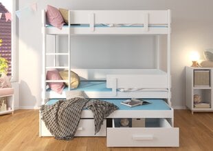 Кровать двухъярусная ADRK Furniture Etapo 80x180 см, коричневая/белая цена и информация | Детские кровати | kaup24.ee