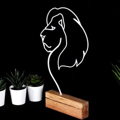Dekoratiivne kuju Lion White цена и информация | Детали интерьера | kaup24.ee