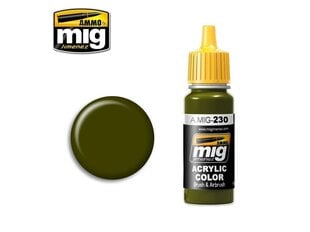 Акриловая краска на водной основе AMMO MIG - RLM 82 CAMO GREEN, 17 мл, 0230 цена и информация | Принадлежности для рисования, лепки | kaup24.ee