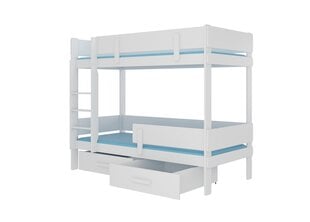 Кровать двухъярусная ADRK Furniture Etiona 90x200 см, белая цена и информация | Детские кровати | kaup24.ee