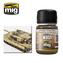 Краска AMMO MIG - US MODERN VEHICLES WASH, 35 мл, 1007 цена и информация | Принадлежности для рисования, лепки | kaup24.ee