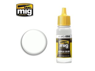 AMMO MIG - MATT WHITE, 17ml. 0050 hind ja info | Kunstitarbed, voolimise tarvikud | kaup24.ee