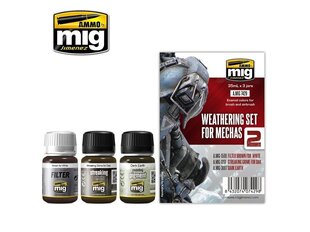 Набор красок AMMO MIG - WEATHERING SET FOR MECHAS  AMIG7429 цена и информация | Принадлежности для рисования, лепки | kaup24.ee