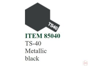 Värv Tamiya - TS-40 Metallic black, 100ml цена и информация | Принадлежности для рисования, лепки | kaup24.ee