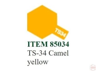 Värv Tamiya - TS-34 Camel yellow, 100ml hind ja info | Kunstitarbed, voolimise tarvikud | kaup24.ee