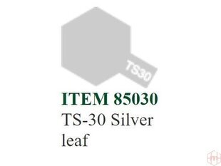 Аэрозольная краска Tamiya - TS-30 Silver leaf, 100 мл цена и информация | Принадлежности для рисования, лепки | kaup24.ee