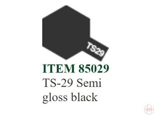 Värv Tamiya - TS-29 Semi gloss black, 100ml hind ja info | Kunstitarbed, voolimise tarvikud | kaup24.ee