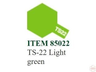 Аэрозольная краска Tamiya - TS-22 Light green, 100 мл цена и информация | Принадлежности для рисования, лепки | kaup24.ee