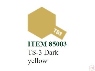 Аэрозольная краска Tamiya - TS-3 Dark yellow, 100 мл цена и информация | Принадлежности для рисования, лепки | kaup24.ee