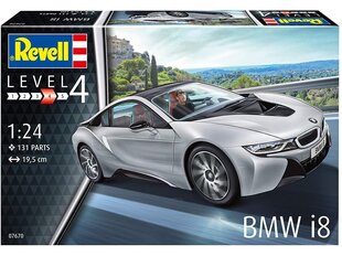 Mudelikomplekt Revell - BMW i8, 1/24, 07670 hind ja info | Klotsid ja konstruktorid | kaup24.ee