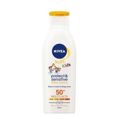 Солнцезащитный крем для детей Nivea SPF 50, 200 мл цена и информация | Кремы от загара | kaup24.ee