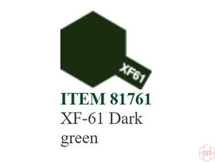 Краска Tamiya - XF-61 Dark green, 10 мл цена и информация | Принадлежности для рисования, лепки | kaup24.ee