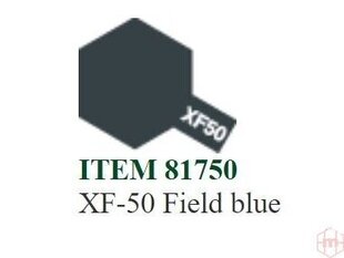 Краска Tamiya - XF-50 Field blue, 10 мл цена и информация | Принадлежности для рисования, лепки | kaup24.ee