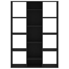 Ruumijagaja/raamaturiiul VidaXL, must, 100 x 24 x 140 cm, puitlaastplaat hind ja info | Riiulid | kaup24.ee