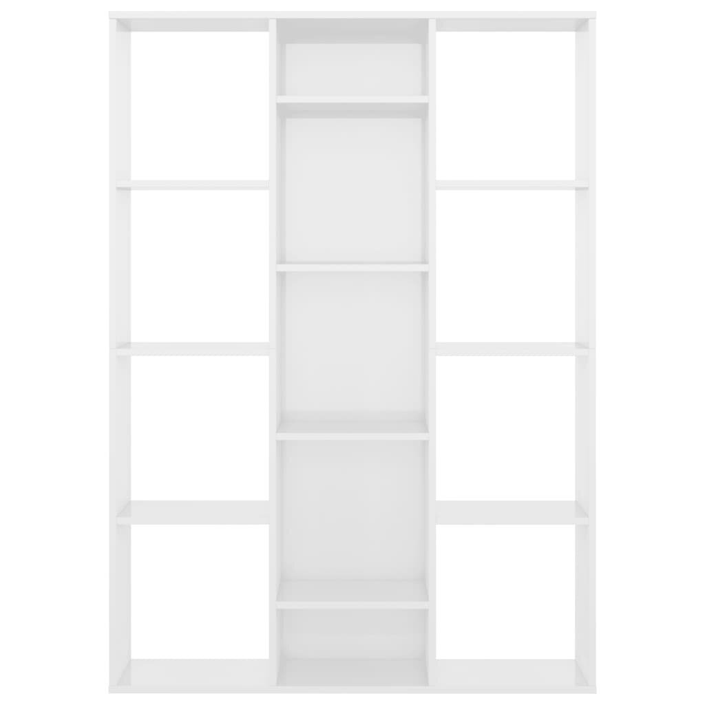 Ruumijagaja/raamaturiiul VidaXL, valge, 100 x 24 x 140 cm, puitlaastplaat hind ja info | Riiulid | kaup24.ee