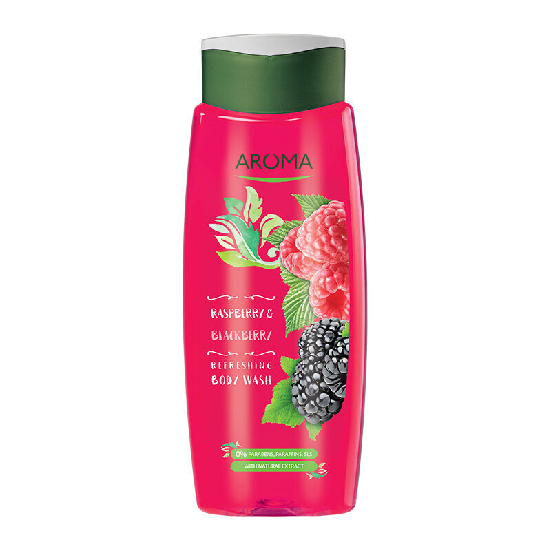 Aroma Rasberry & Blackberry body wash, 400ml цена и информация | Dušigeelid, õlid | kaup24.ee