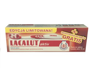 Зубная паста Lacalut Aktiv 75ml + Зубная щетка Lacalut цена и информация | Для ухода за зубами | kaup24.ee