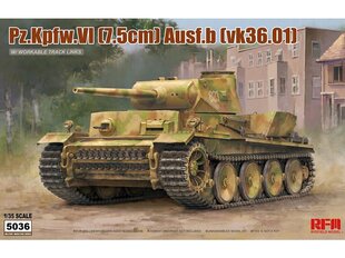 Rye Field Model - Pz.Kpfw.VI (7,5cm) Ausf.B (VK36.01), 1/35, RFM-5036 цена и информация | Конструкторы и кубики | kaup24.ee