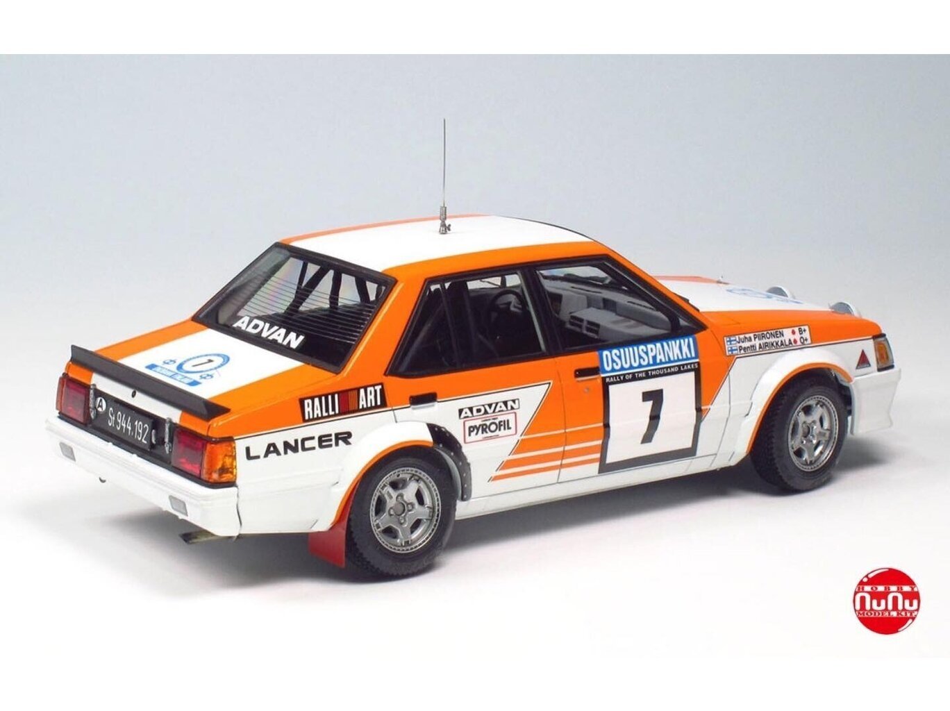 NuNu - MITSUBISHI LANCER TURBO ‘82 RALLY OF 1000 LAKES, 1/24. 24018 цена и информация | Klotsid ja konstruktorid | kaup24.ee