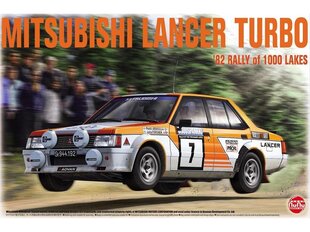 NuNu - MITSUBISHI LANCER TURBO ‘82 RALLY OF 1000 LAKES, 1/24. 24018 hind ja info | Klotsid ja konstruktorid | kaup24.ee