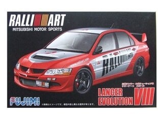 Сборная пластиковая модель Fujimi - Mitsubishi Lancer Evo 8 Ralliart, 1/24, 03817 цена и информация | Конструкторы и кубики | kaup24.ee