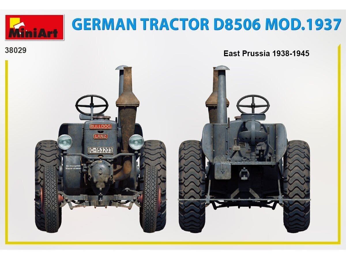 Miniart - German Tractor D8506 Mod.1937, 1/35, 38029 hind ja info | Klotsid ja konstruktorid | kaup24.ee