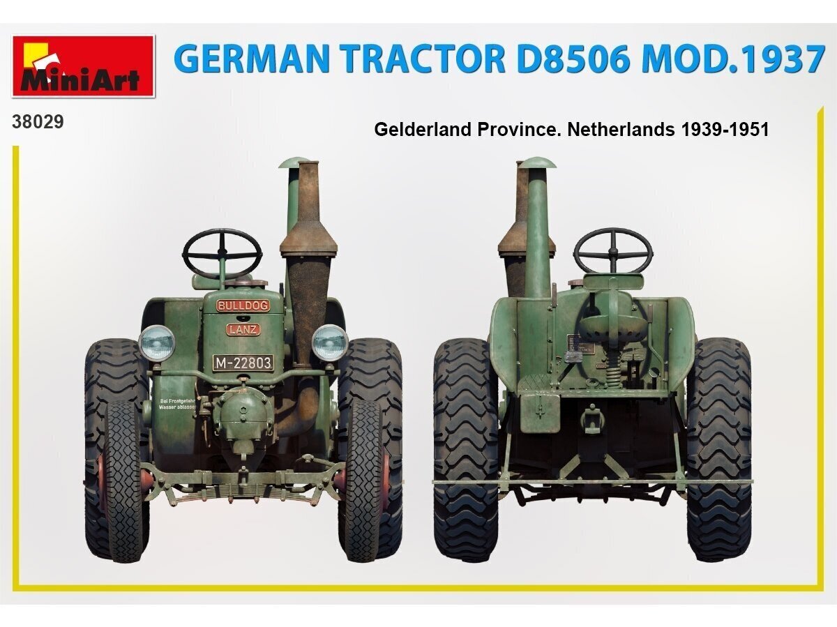 Miniart - German Tractor D8506 Mod.1937, 1/35, 38029 цена и информация | Klotsid ja konstruktorid | kaup24.ee