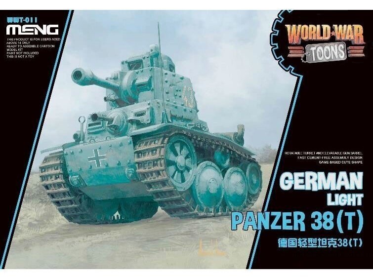Meng Model - World War Toons Panzer 38(t), WWT-011 цена и информация | Klotsid ja konstruktorid | kaup24.ee