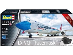 Revell - Boeing 747-8F Cargolux "Facemask", 1/144, 03836 hind ja info | Klotsid ja konstruktorid | kaup24.ee