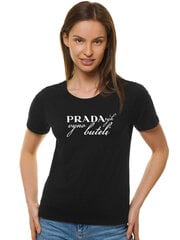 Naiste t-särk Prada JS/SD21143226, must XL цена и информация | Женские футболки | kaup24.ee