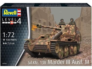 Конструктор Revell - Sd.Kfz.138 Marder III Ausf.M, 1/72, 03316 цена и информация | Конструкторы и кубики | kaup24.ee