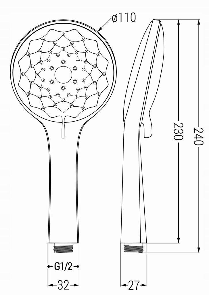 Dušikomplekt Mexen R-74, Black hind ja info | Komplektid ja dušipaneelid | kaup24.ee