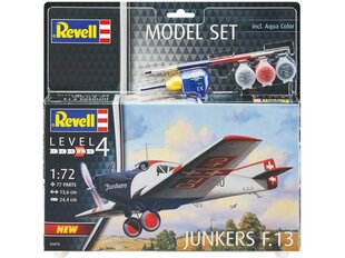 Revell - Junkers F.13 Model Set, 1/72, 63870 цена и информация | Конструкторы и кубики | kaup24.ee