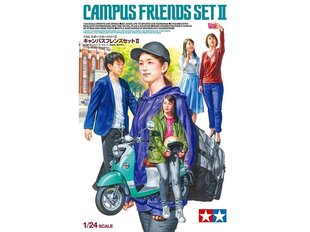 Tamiya - Campus Friends Set 2 (plus scooter), 1/24, 24356 hind ja info | Klotsid ja konstruktorid | kaup24.ee