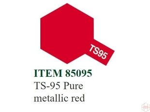 Аэрозольная краска Tamiya - TS-95 Pure metallic red, 100m мл цена и информация | Принадлежности для рисования, лепки | kaup24.ee