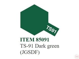 Распыляемая краскаTamiya TS-91 Dark green (JGSDF), 100 ml цена и информация | Принадлежности для рисования, лепки | kaup24.ee