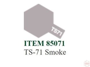 Распыляемая краска Tamiya TS-71 Smoke, 100 ml цена и информация | Принадлежности для рисования, лепки | kaup24.ee