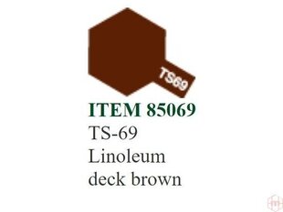 Tamiya - TS-69 Linoleum deck brown, 100ml hind ja info | Kunstitarbed, voolimise tarvikud | kaup24.ee