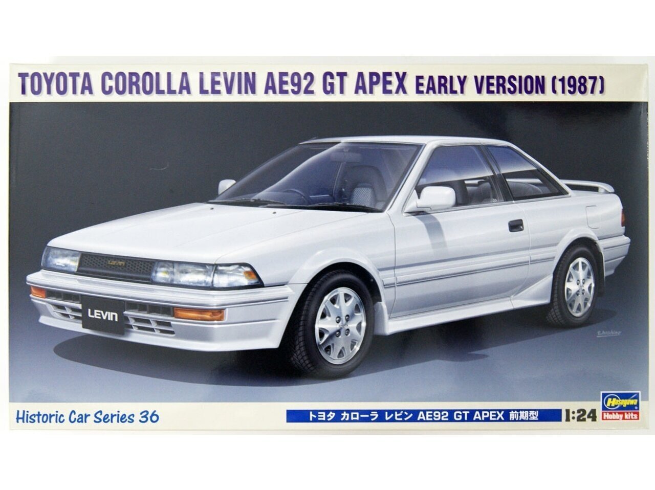 Hasegawa - Toyota Corolla Levin AE92 GT Apex Early Version (1987), 1/24, 21136 цена и информация | Klotsid ja konstruktorid | kaup24.ee